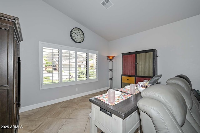 1623 E Runion Dr, Phoenix, AZ 85024 - living room featuring baseboards and high vaulted ceiling