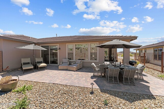 view of patio featuring an outdoor hangout area