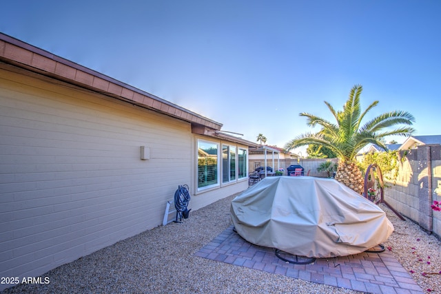 view of patio featuring grilling area