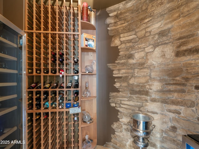 view of wine area