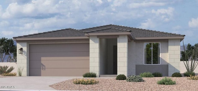 ranch-style house featuring a garage