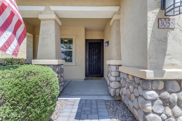 view of doorway to property