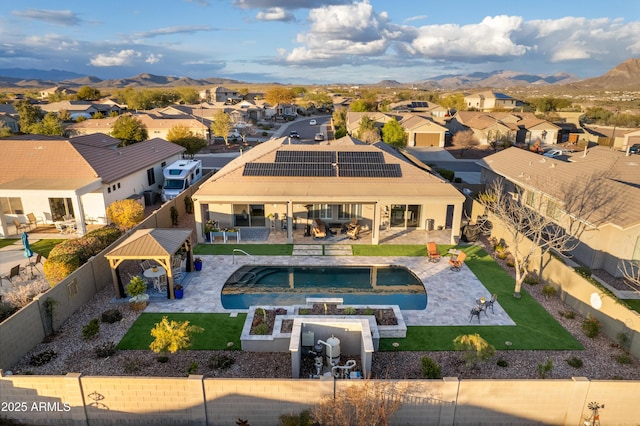 exterior space with a mountain view