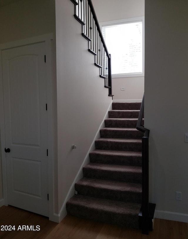 2060 E Quartz St, Mesa, AZ 85213 - stairs featuring wood finished floors and baseboards