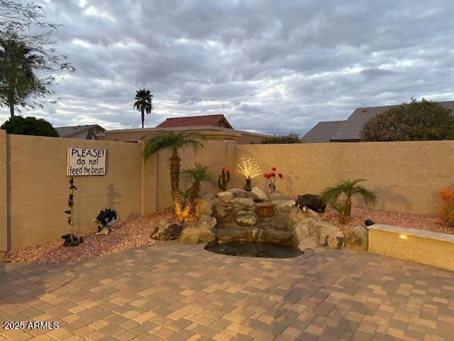 view of patio / terrace featuring a fenced backyard