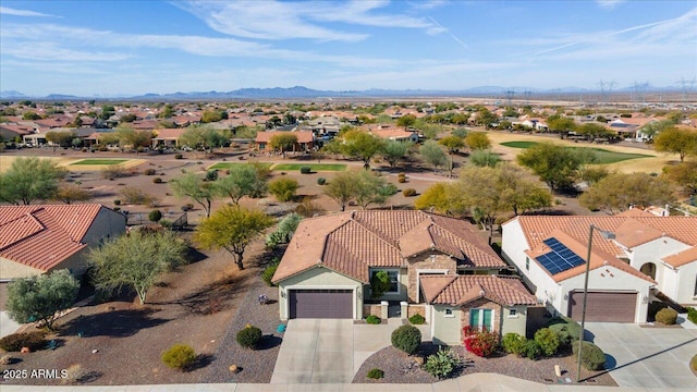 aerial view featuring a mountain view