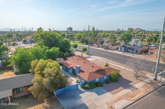 aerial view with a residential view