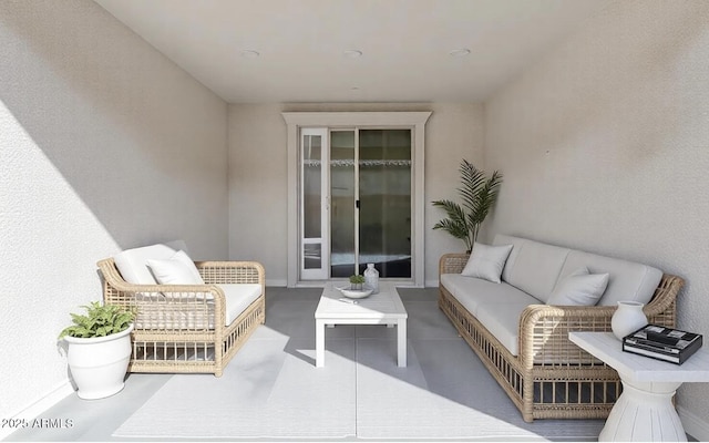 view of patio with an outdoor hangout area