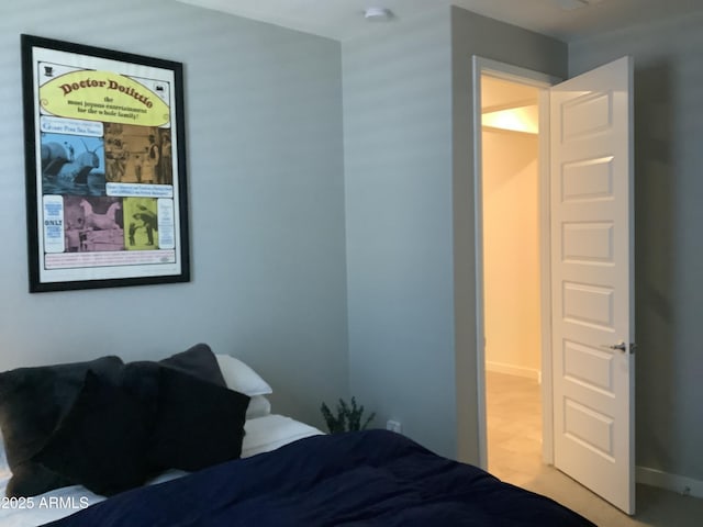 bedroom with baseboards