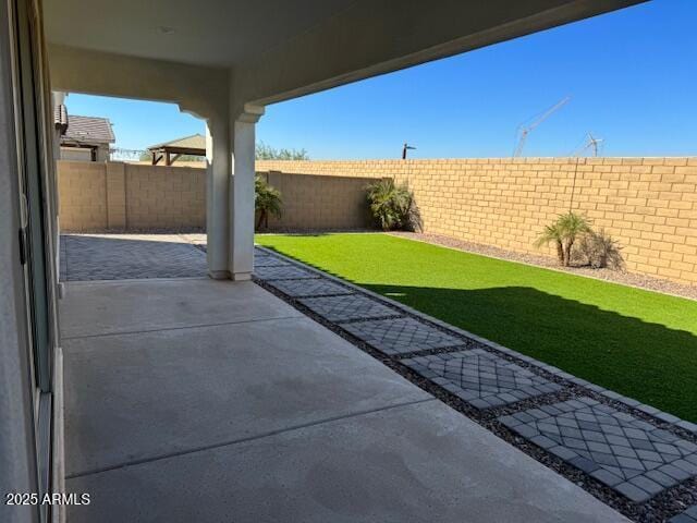view of patio / terrace featuring a fenced backyard
