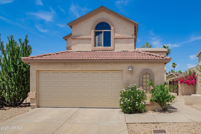 19230 N 5th St, Phoenix, AZ 85024 - mediterranean / spanish home with a tiled roof, concrete driveway, and stucco siding