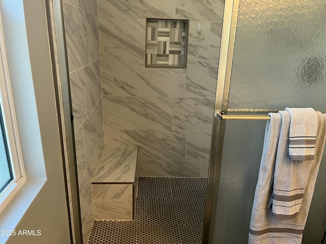 full bathroom with a stall shower