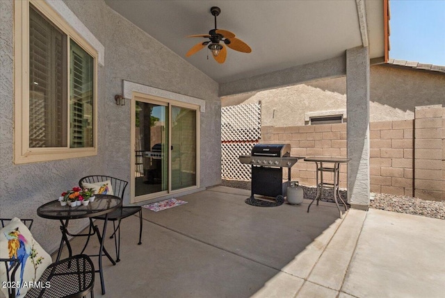 10235 E Jerome Ave, Mesa, AZ 85209 - view of patio featuring ceiling fan and grilling area