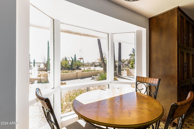 view of dining room