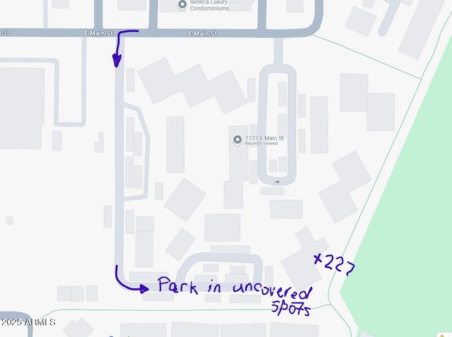 7777 E Main St Unit 227, Scottsdale, AZ 85251 - map of property with streets / nearby areas