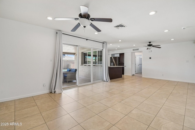 2519 E Geneva Dr, Tempe, AZ 85282 - spare room featuring ceiling fan, recessed lighting, and light tile patterned floors