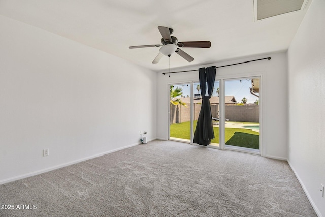 2519 E Geneva Dr, Tempe, AZ 85282 - carpeted empty room featuring ceiling fan and baseboards