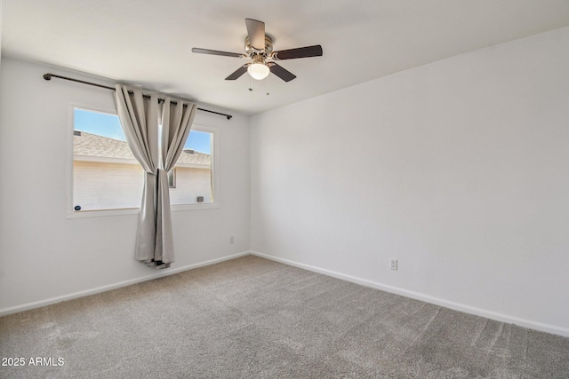 2519 E Geneva Dr, Tempe, AZ 85282 - carpeted empty room featuring a ceiling fan and baseboards