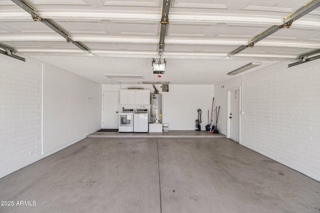 2519 E Geneva Dr, Tempe, AZ 85282 - garage with washer and dryer, gas water heater, and a garage door opener