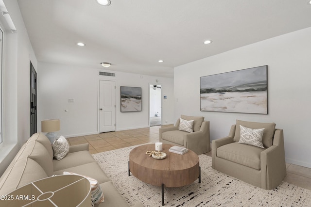 2519 E Geneva Dr, Tempe, AZ 85282 - living area with light tile patterned flooring and recessed lighting