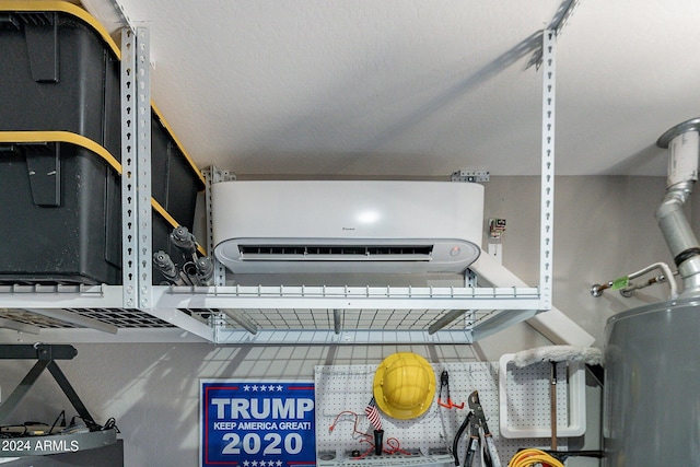 interior space featuring a wall mounted air conditioner