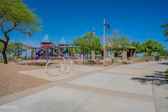 community playground featuring fence