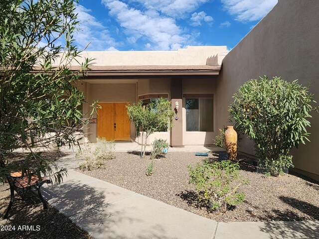 36908 N 19th St, Phoenix, AZ 85086 - entrance to property with stucco siding