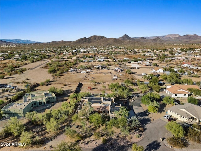 bird's eye view featuring a mountain view