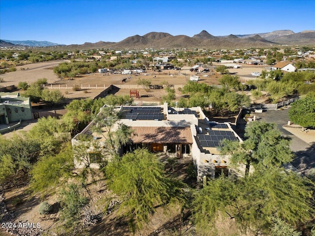 aerial view featuring a mountain view