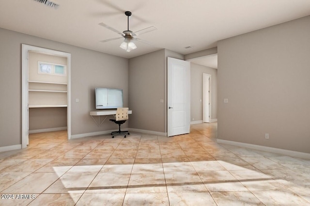 36908 N 19th St, Phoenix, AZ 85086 - unfurnished office featuring a ceiling fan and baseboards