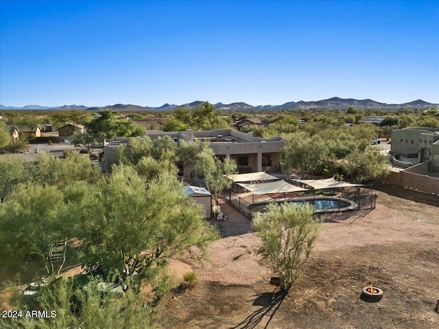 exterior space with a mountain view