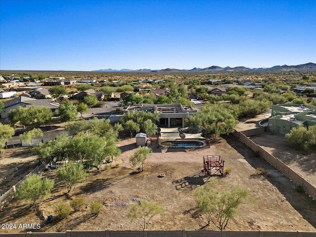 aerial view featuring a mountain view