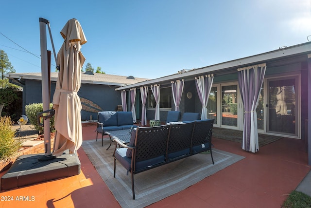 view of patio / terrace with an outdoor hangout area