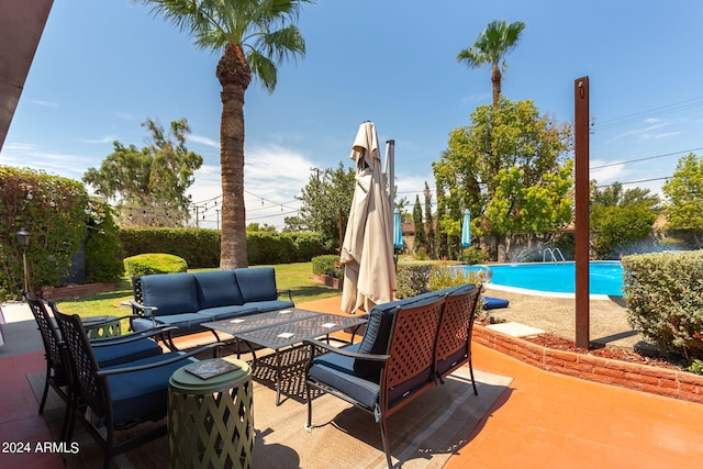 view of patio with an outdoor hangout area