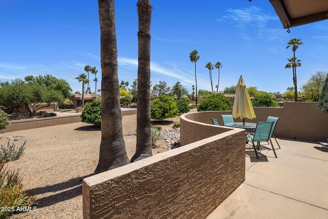 view of patio with outdoor dining space