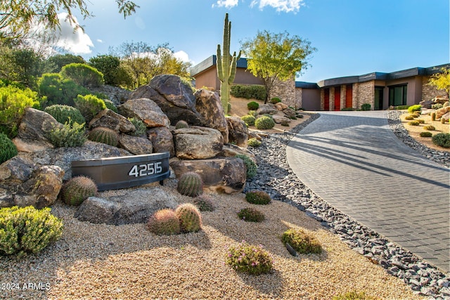 view of community sign