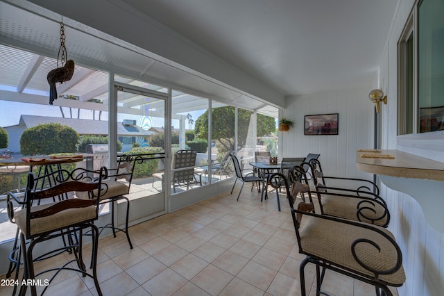 view of sunroom