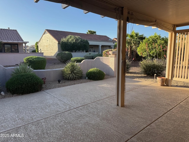 view of patio / terrace featuring fence private yard