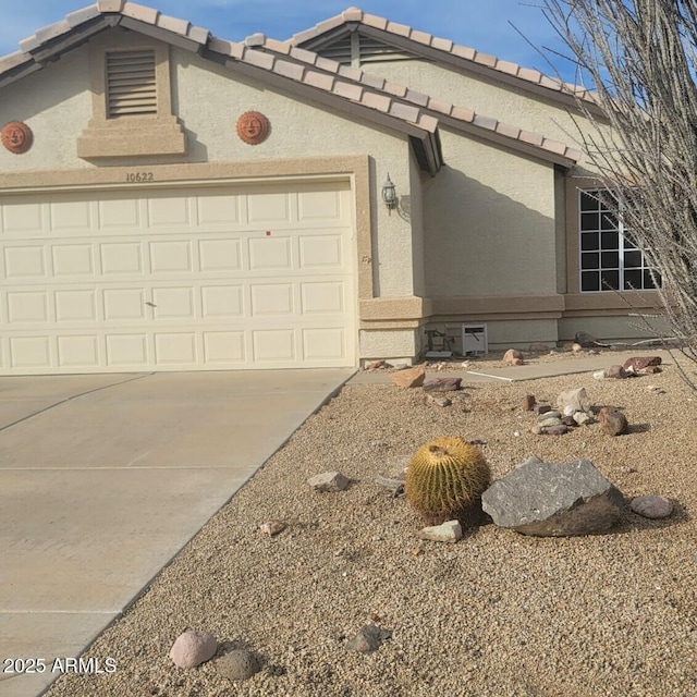 view of home's exterior with a garage