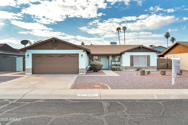 ranch-style house with a garage