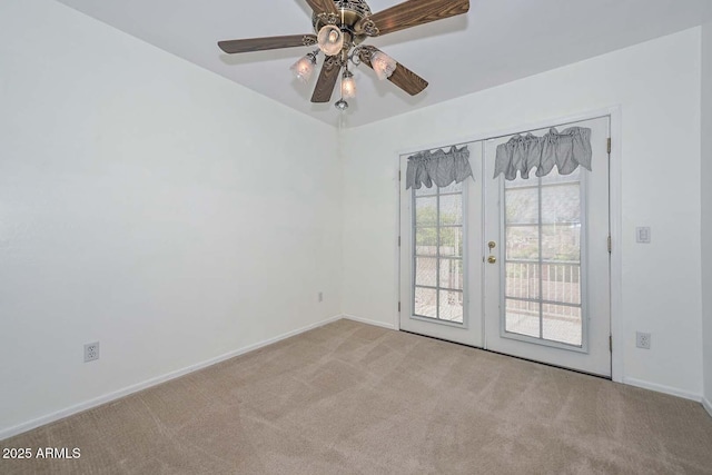 16828 W Windermere Way, Surprise, AZ 85374 - unfurnished room featuring french doors, carpet flooring, and ceiling fan