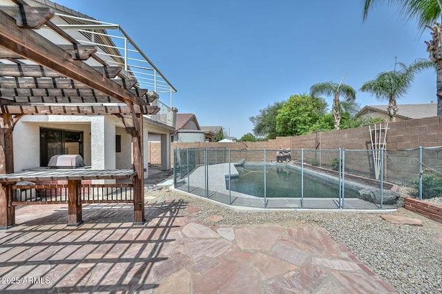 16828 W Windermere Way, Surprise, AZ 85374 - view of swimming pool featuring a pergola, a fenced backyard, and a patio