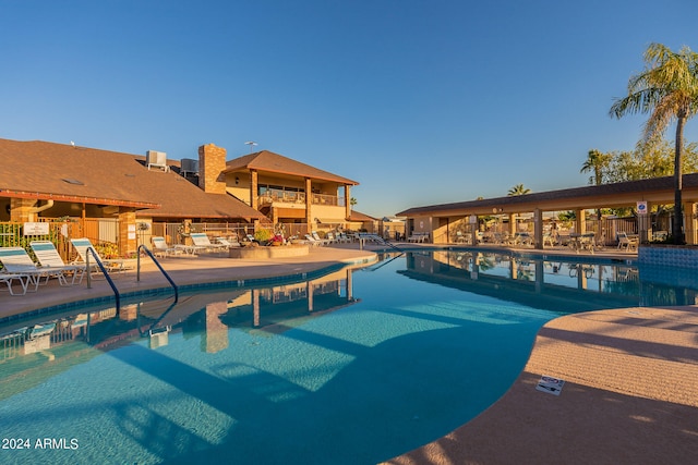 view of pool featuring a patio area