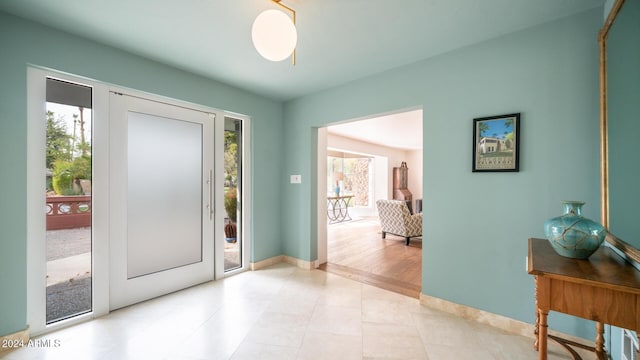 entryway featuring light hardwood / wood-style floors