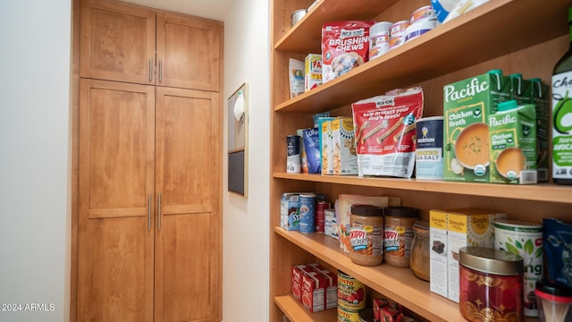 view of pantry