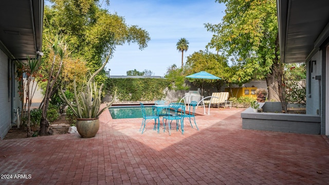 view of pool featuring a patio area