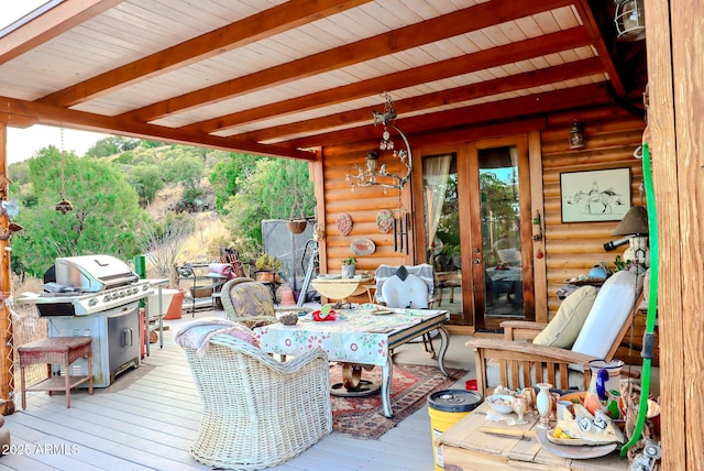 view of patio / terrace featuring grilling area