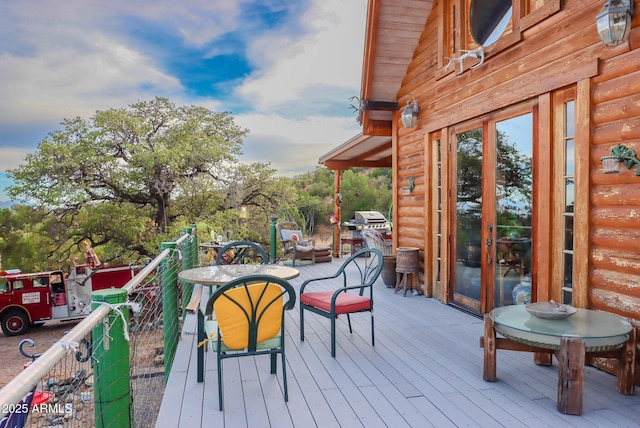 view of wooden deck