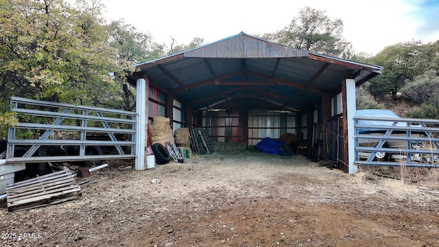 view of horse barn