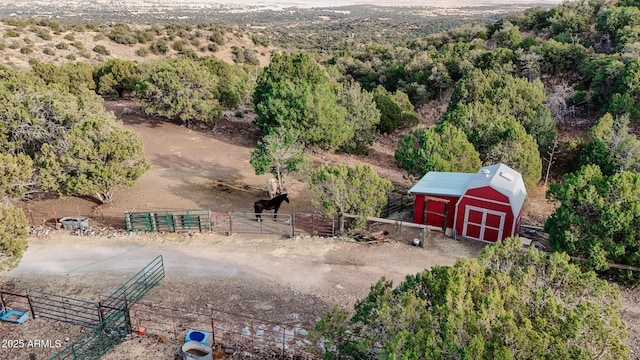 bird's eye view featuring a rural view